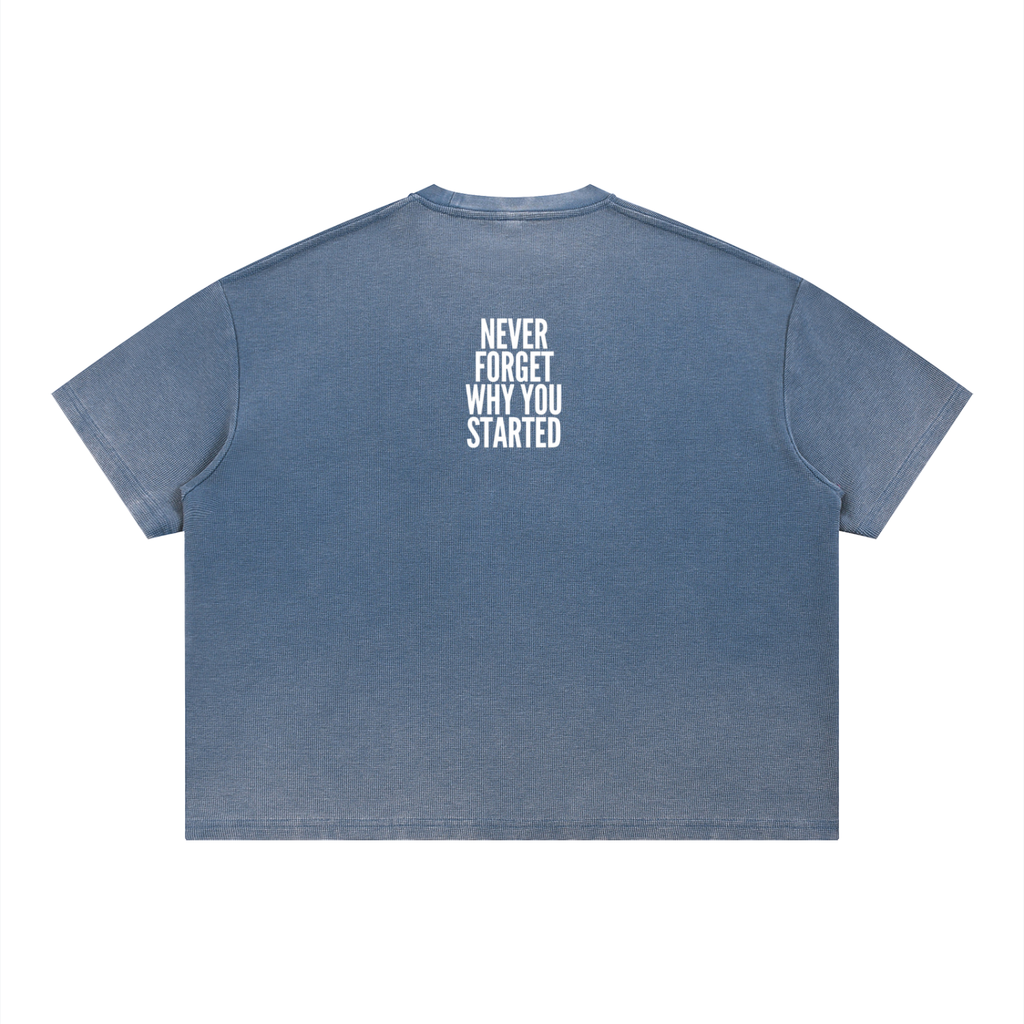 Unisex Vintage Wash Sunfade Boxy Waffle T-Shirt