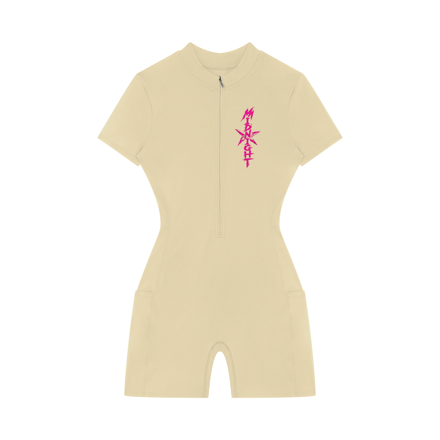Women's Quarter-Zip Short Sleeve Romper