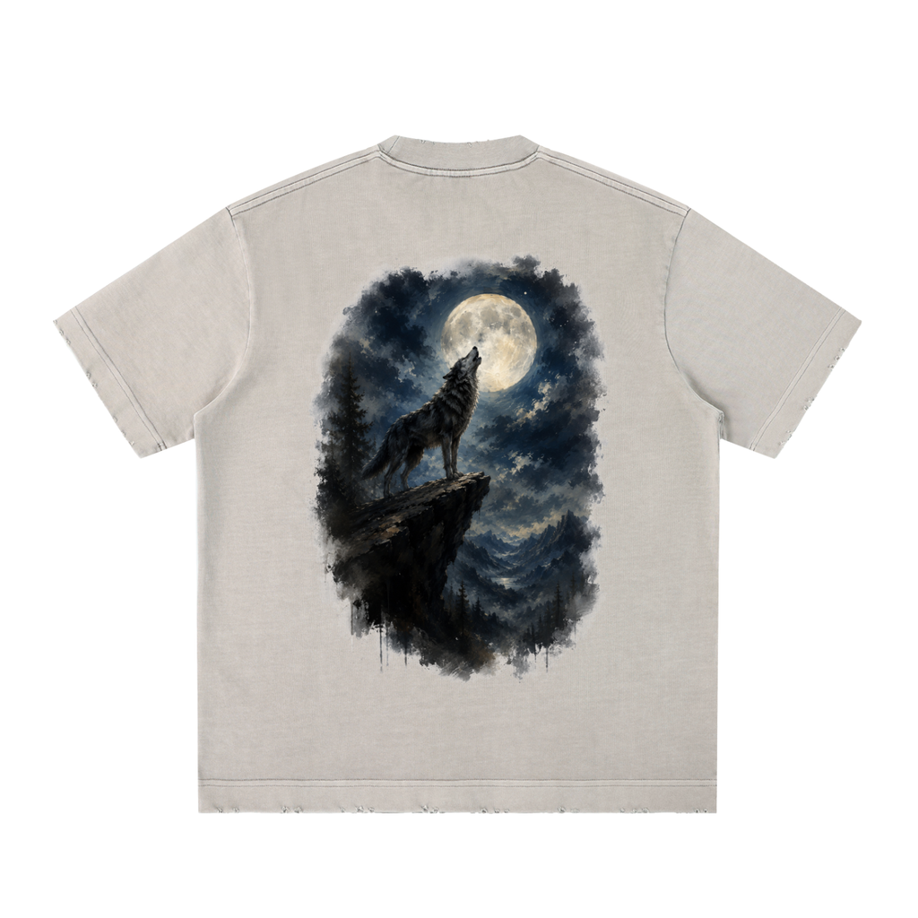 Heavyweight Vintage Washed Frayed T-Shirt
