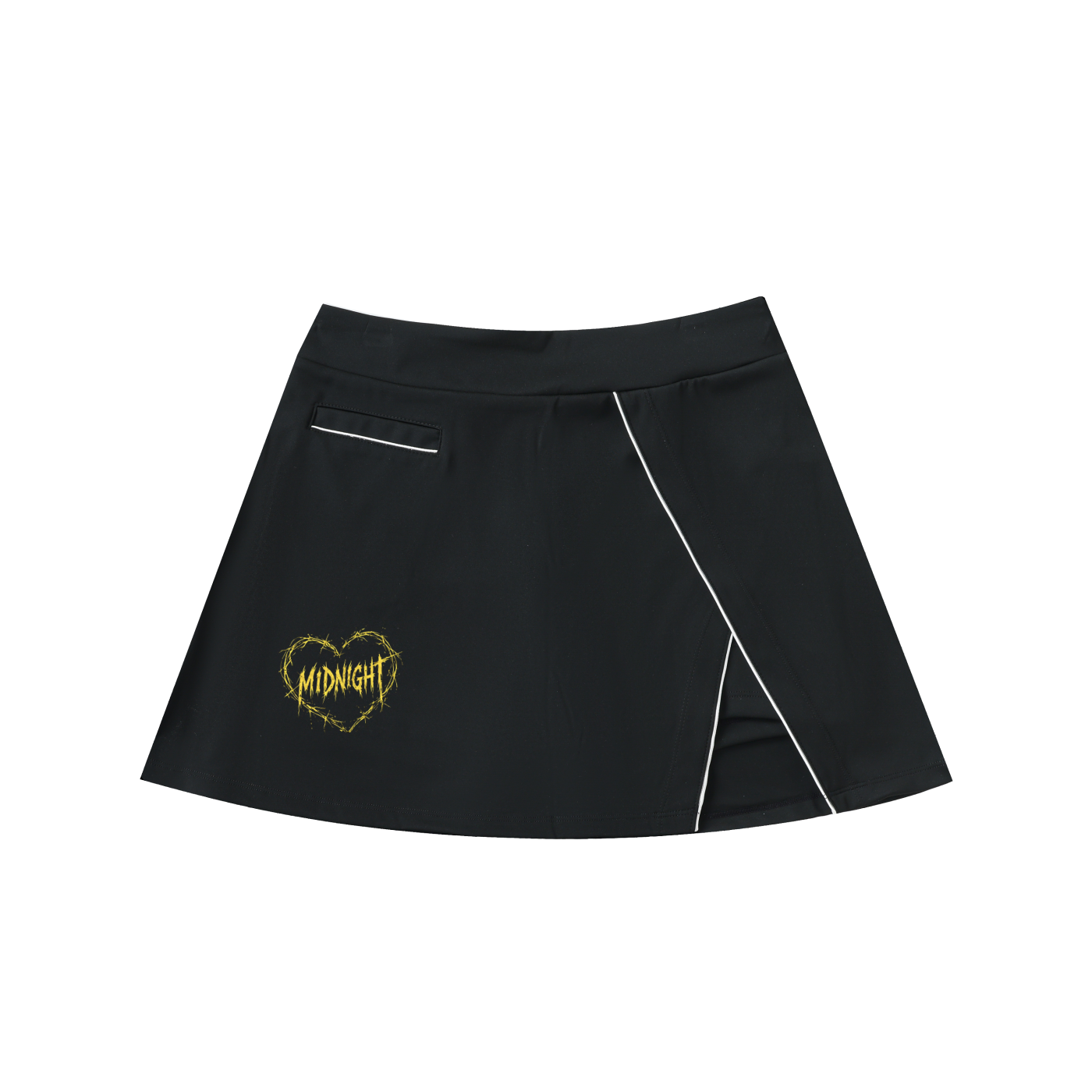 High-Waist Pocketed A-Line Skirt
