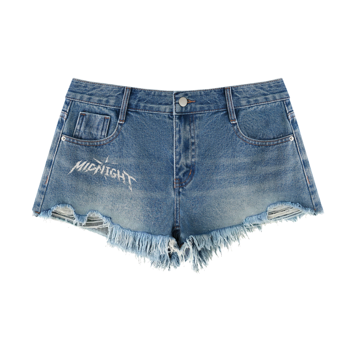 Women's Vintage Wash Raw Hem Denim Shorts
