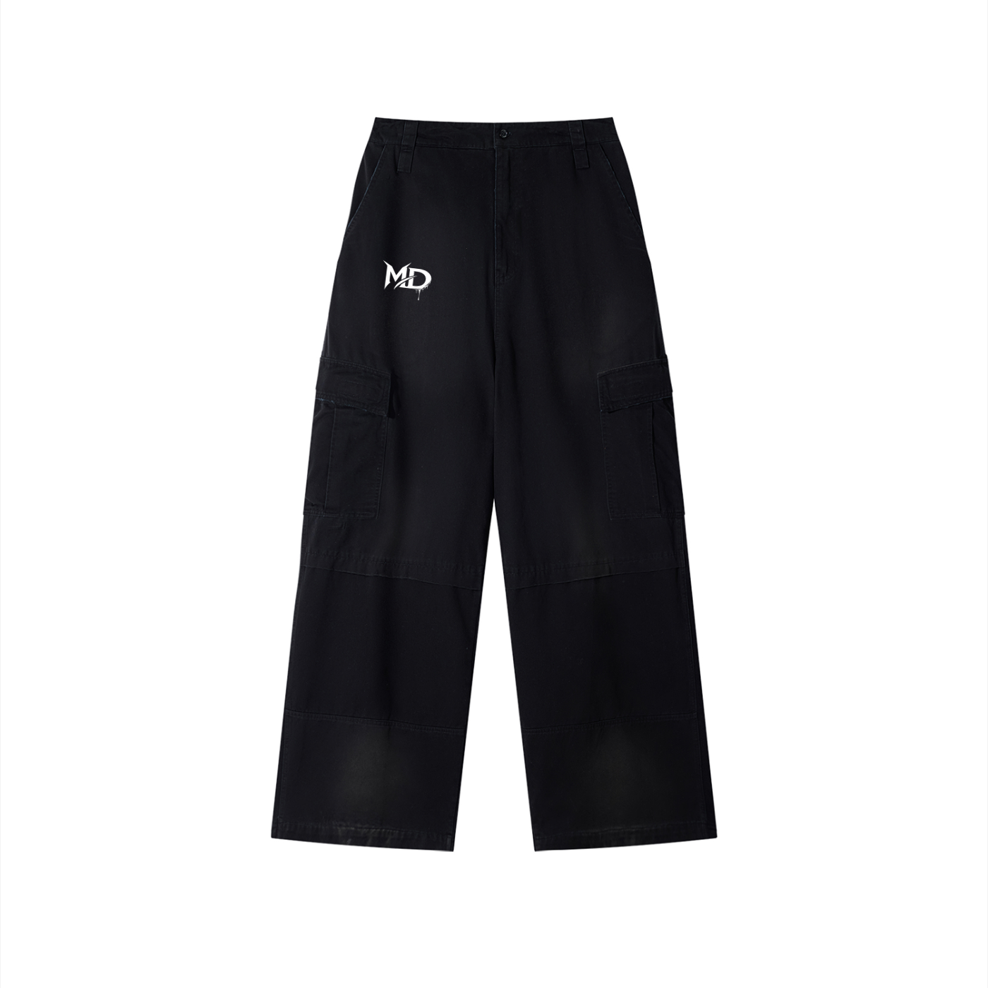 Unisex Sunfade Washed Wide Leg Cargo Pants
