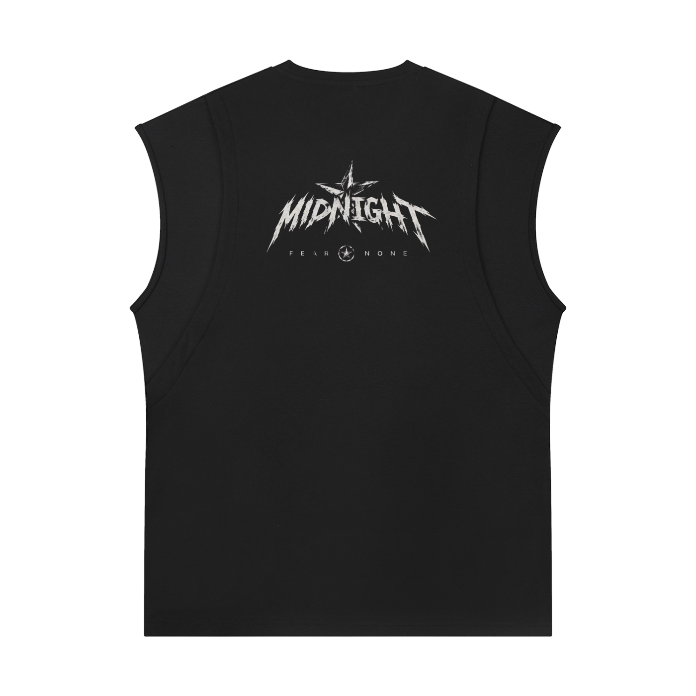 Spliced Panel Sleeveless Muscle T-Shirt