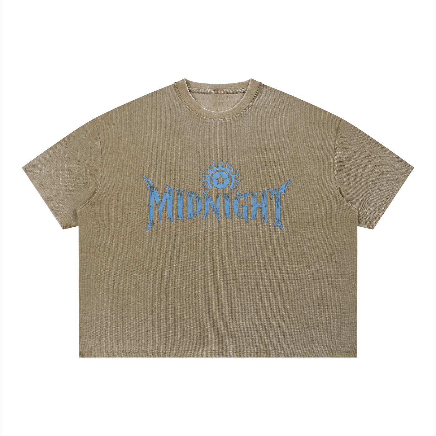 Unisex Vintage Wash Sunfade Boxy Waffle T-Shirt