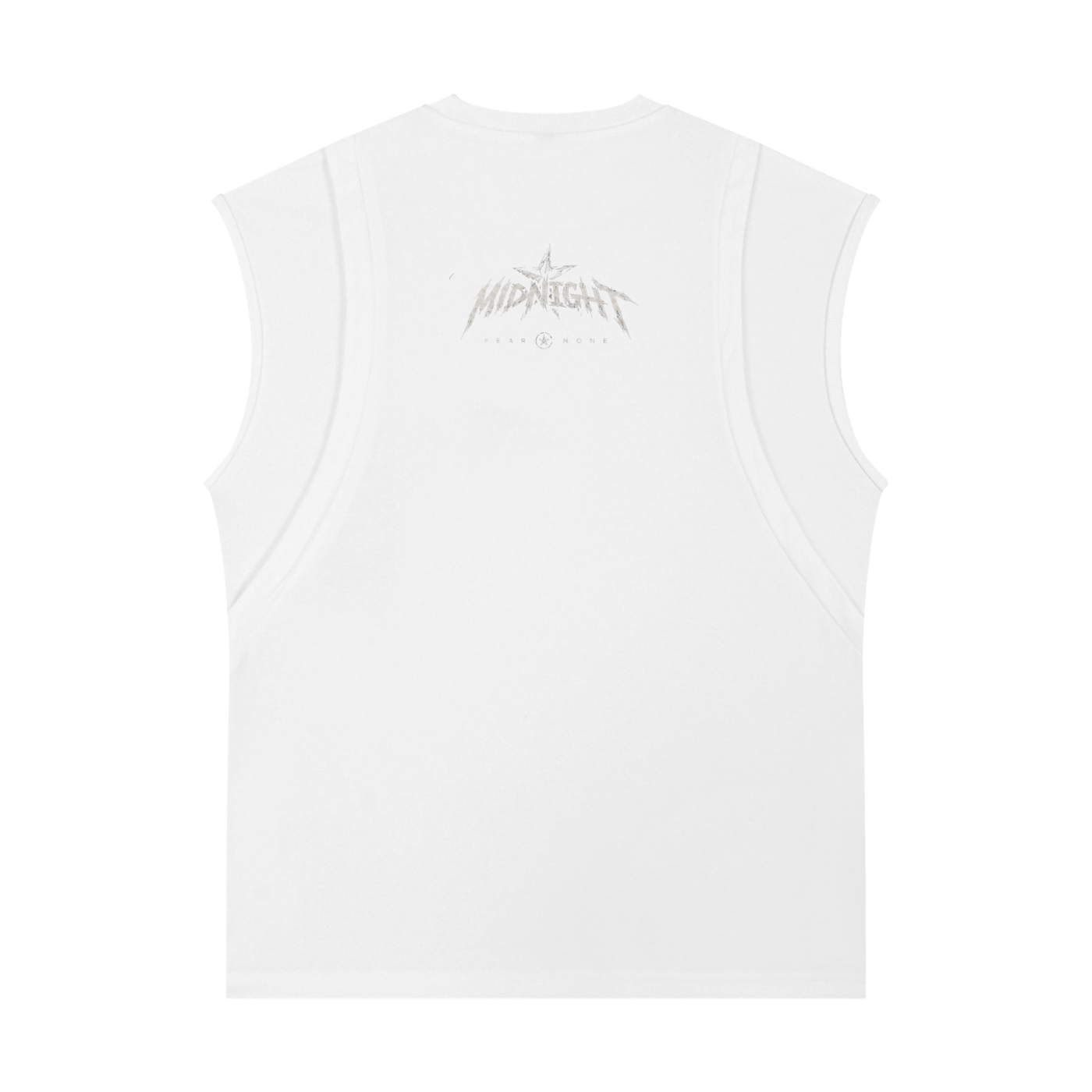 Spliced Panel Sleeveless Muscle T-Shirt