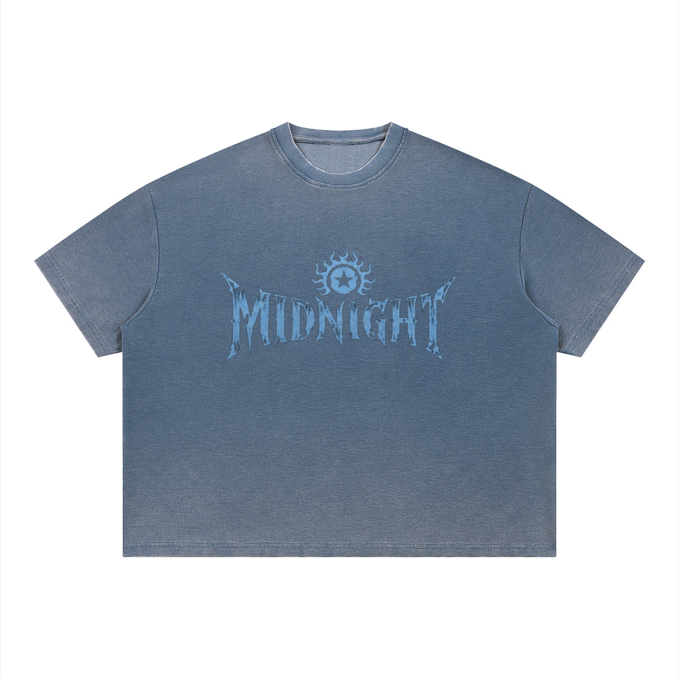 Unisex Vintage Wash Sunfade Boxy Waffle T-Shirt