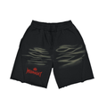 Vintage Washed Tiger Stripes Short Pants