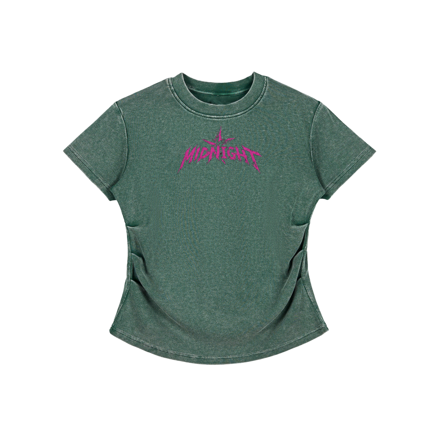 Vintage Washed Bodycon Cotton T-Shirt