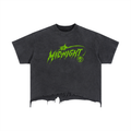 Vintage Wash Boxy Distressed Hem T-Shirt