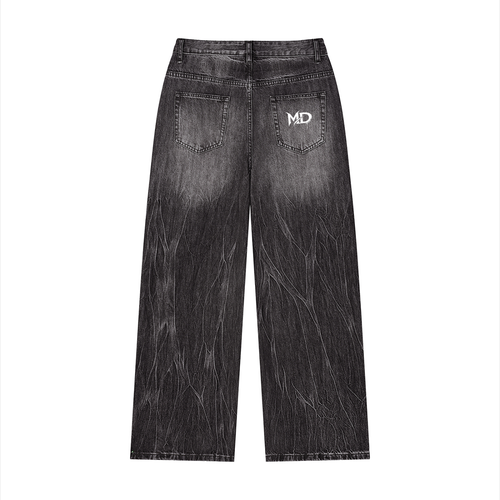 Men’s Vintage Wash Wide Leg Jeans