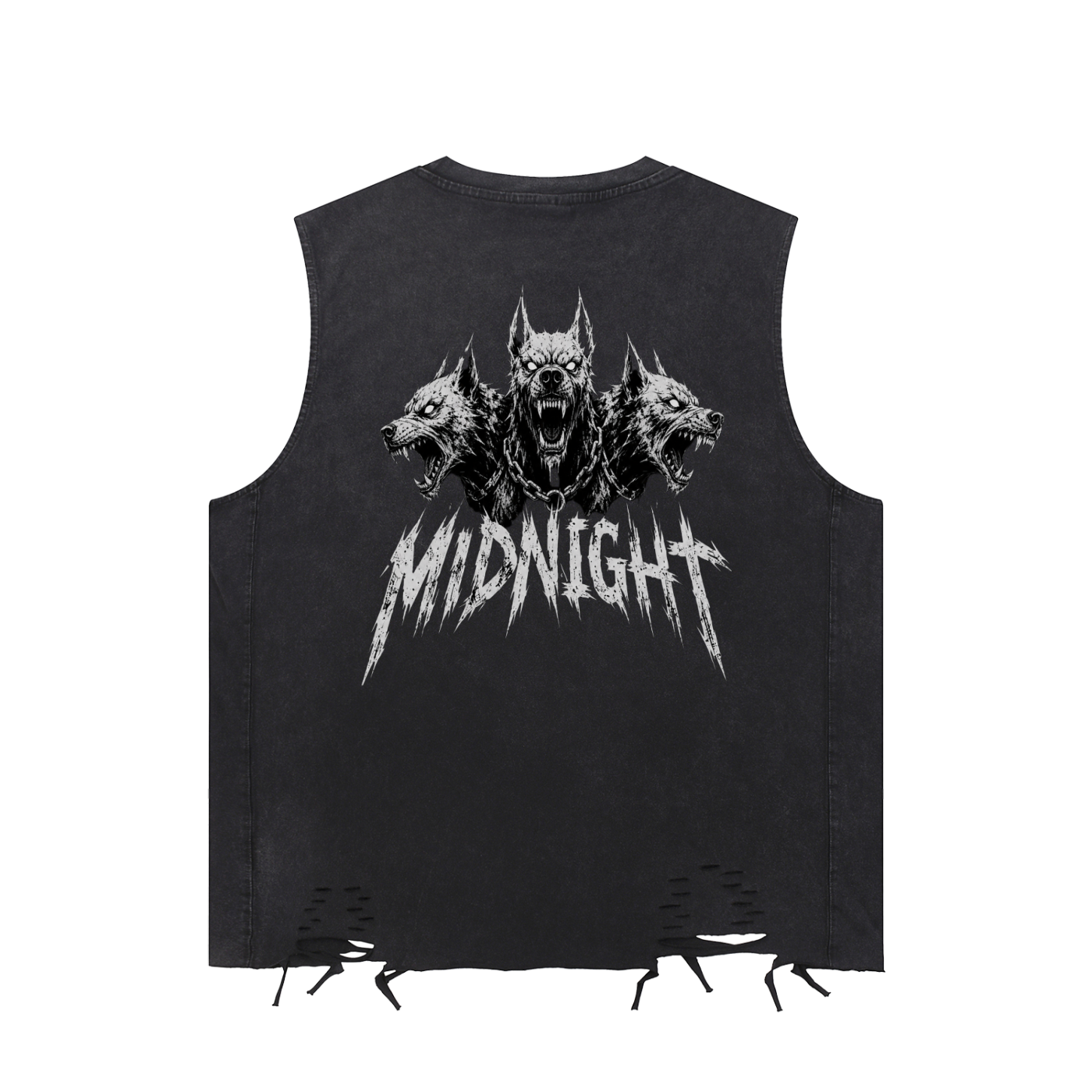 Snow Washed Raw-Hem Tank Top