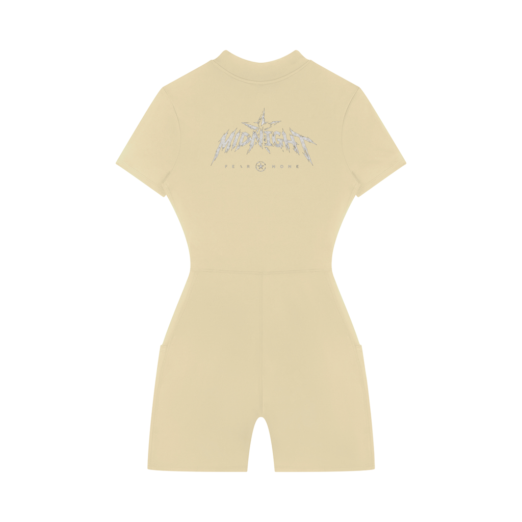 Women's Quarter-Zip Short Sleeve Romper