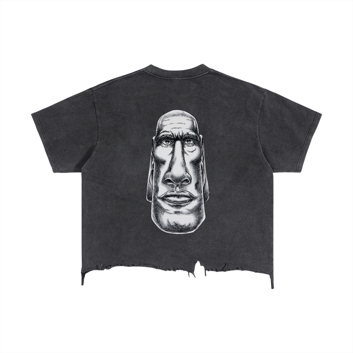 Pereira Vintage Wash Boxy Distressed Hem T-Shirt