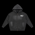 Sunfade Two-way Zipper Boxy Fleece Hoodie