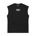 Spliced Panel Sleeveless Muscle T-Shirt