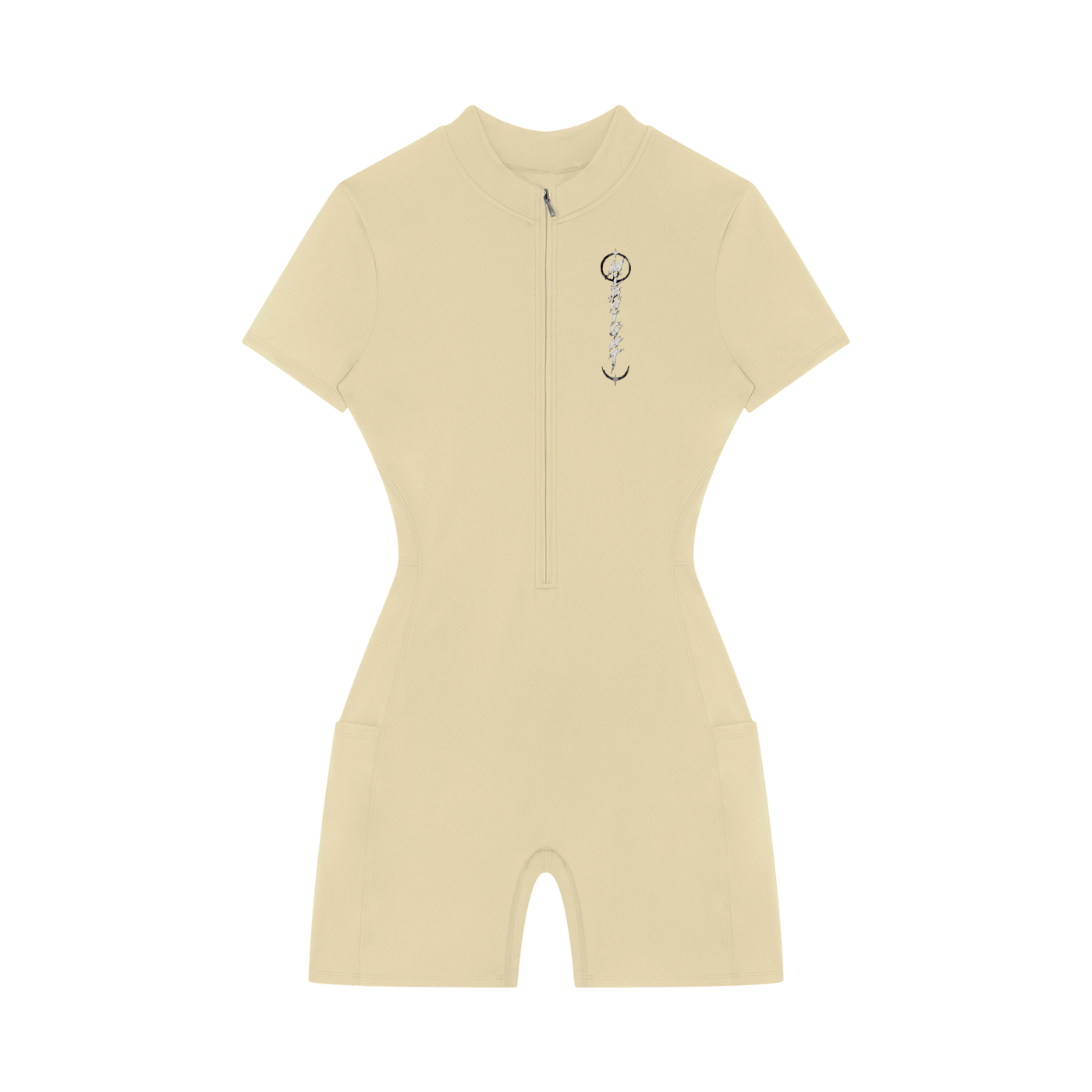 Women's Quarter-Zip Short Sleeve Romper