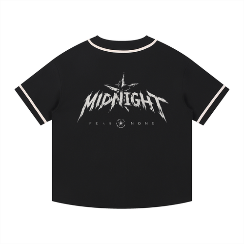 Contrast Piped Button-Up Jersey