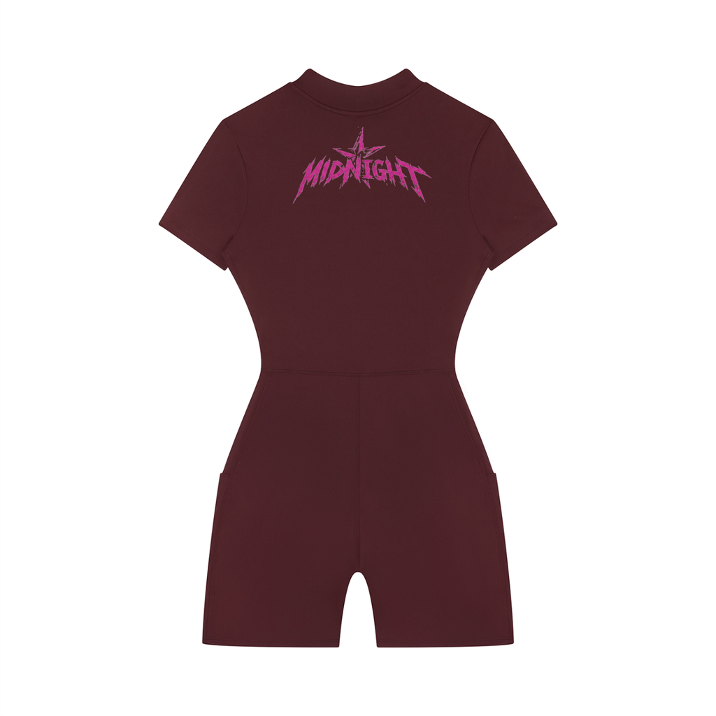Women's Quarter-Zip Short Sleeve Romper