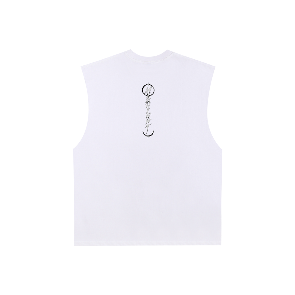 Raw Edge Cotton Tank Top