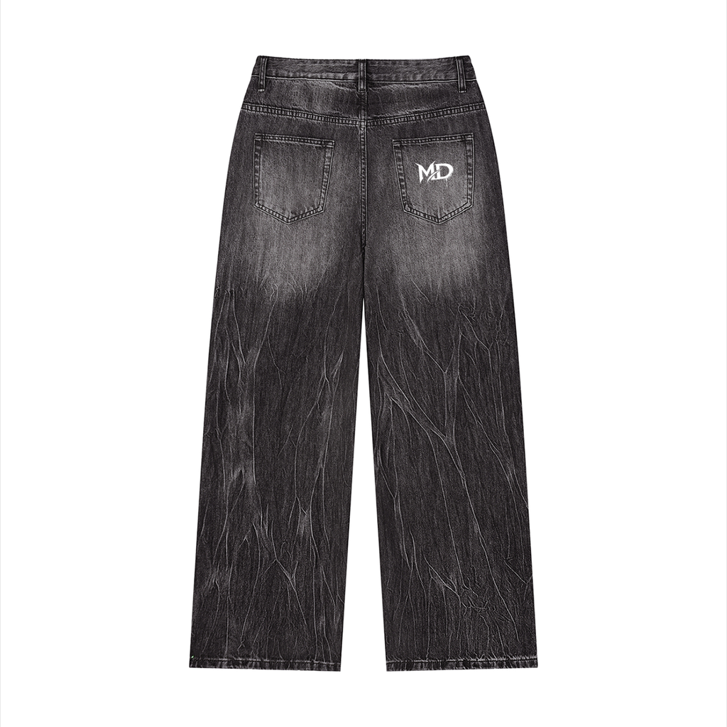 Men’s Vintage Wash Wide Leg Jeans