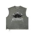 Distressed Grommet Eyelet Tank Top