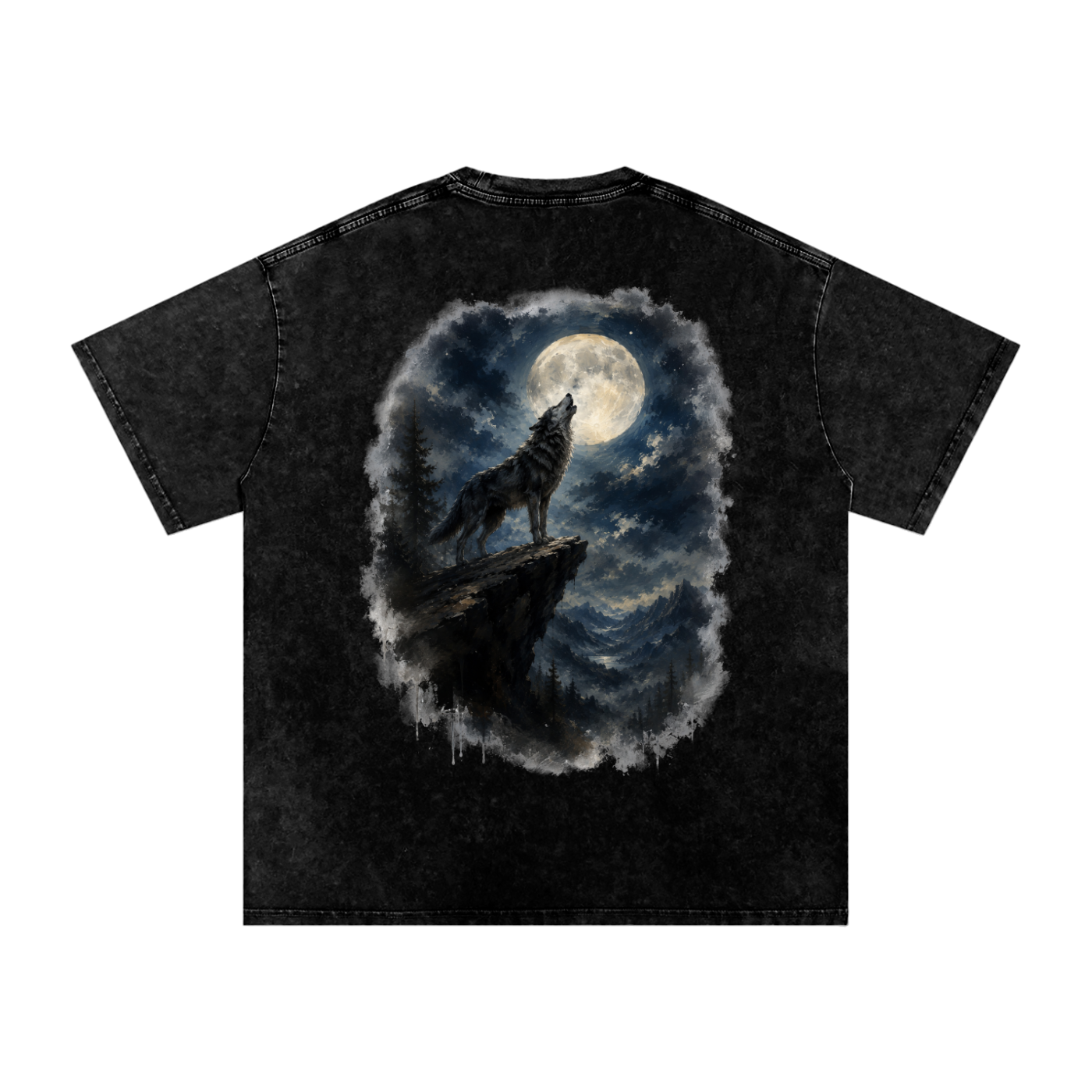 Snow Washed Oversized Cotton T-Shirt