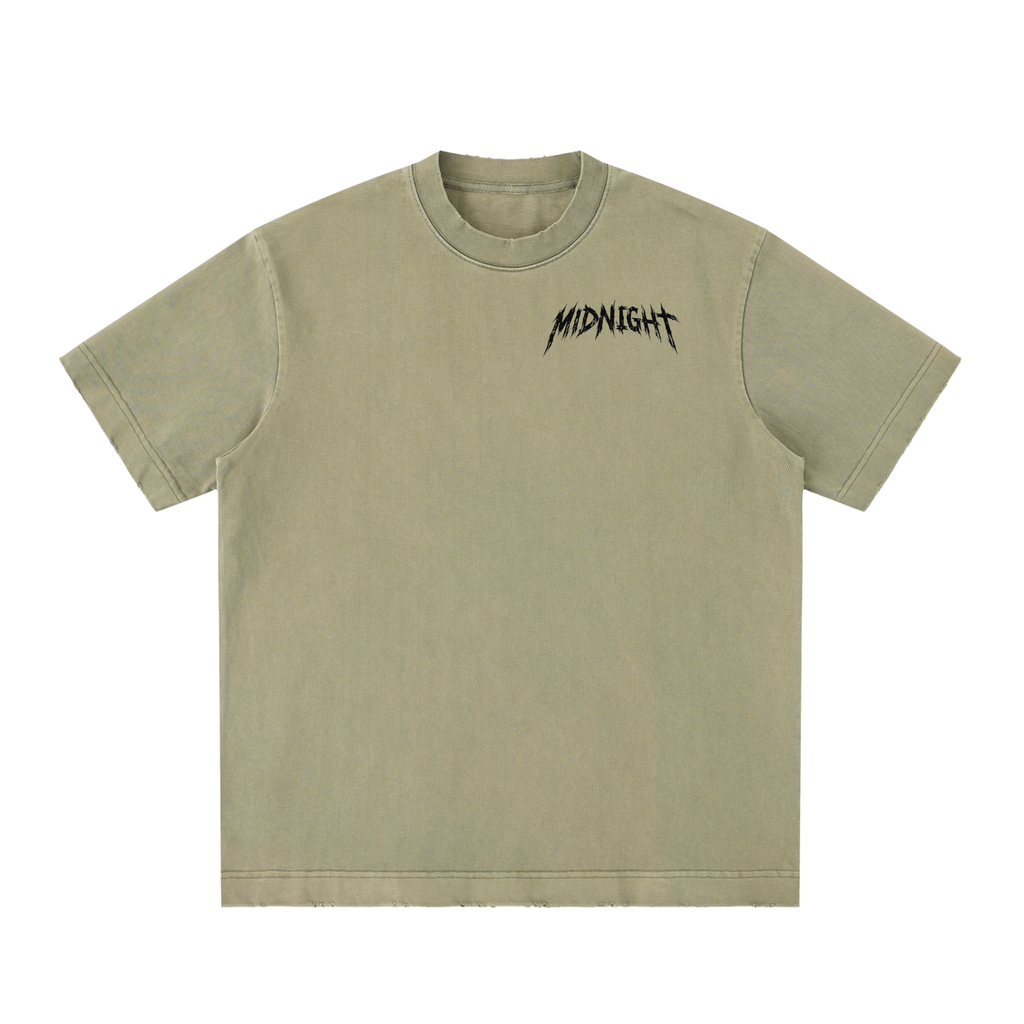 Heavyweight Vintage Washed Frayed T-Shirt