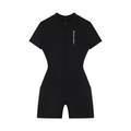 Women's Quarter-Zip Short Sleeve Romper