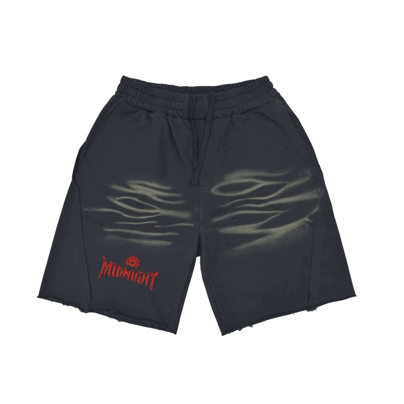 Vintage Washed Tiger Stripes Short Pants