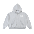 Fleeced Full-Zip Boxy Hoodie
