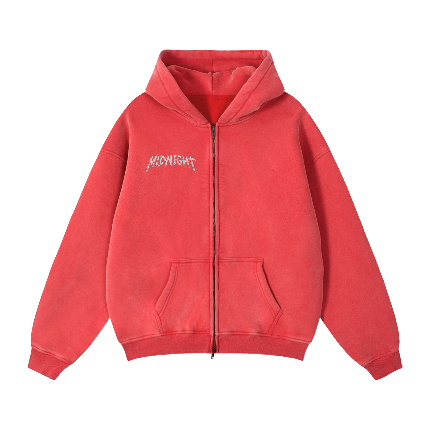 Zip-Through Boxy Fleece Hoodie