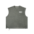 Distressed Grommet Eyelet Tank Top
