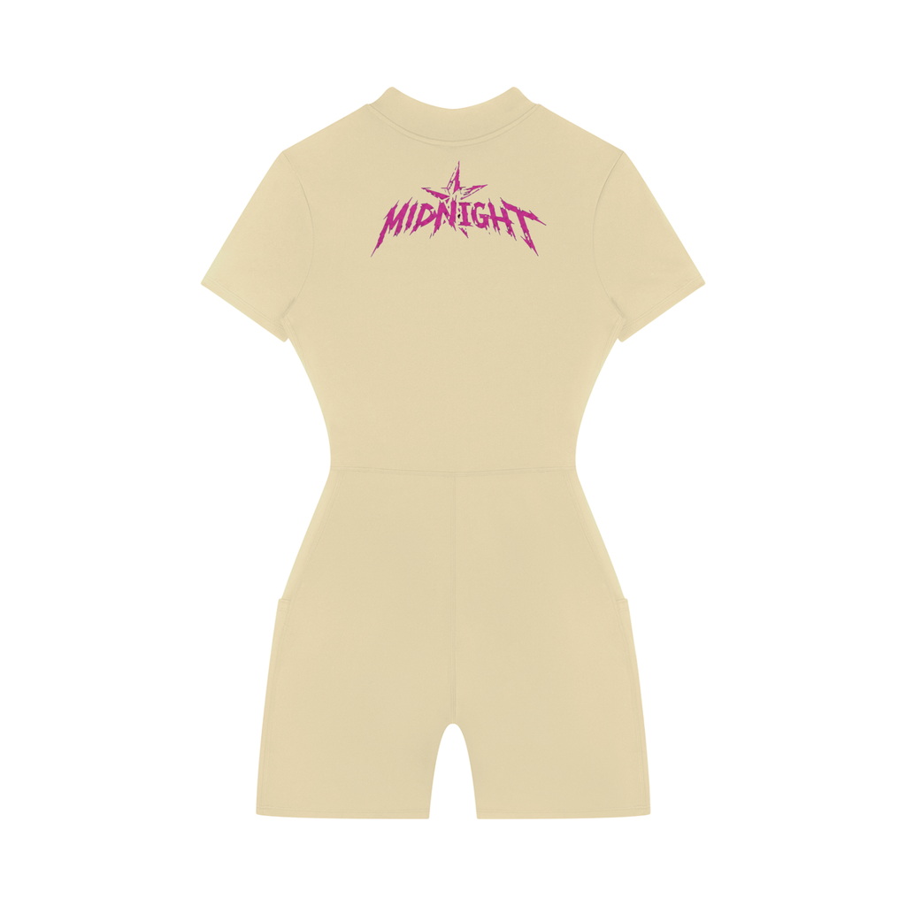 Women's Quarter-Zip Short Sleeve Romper