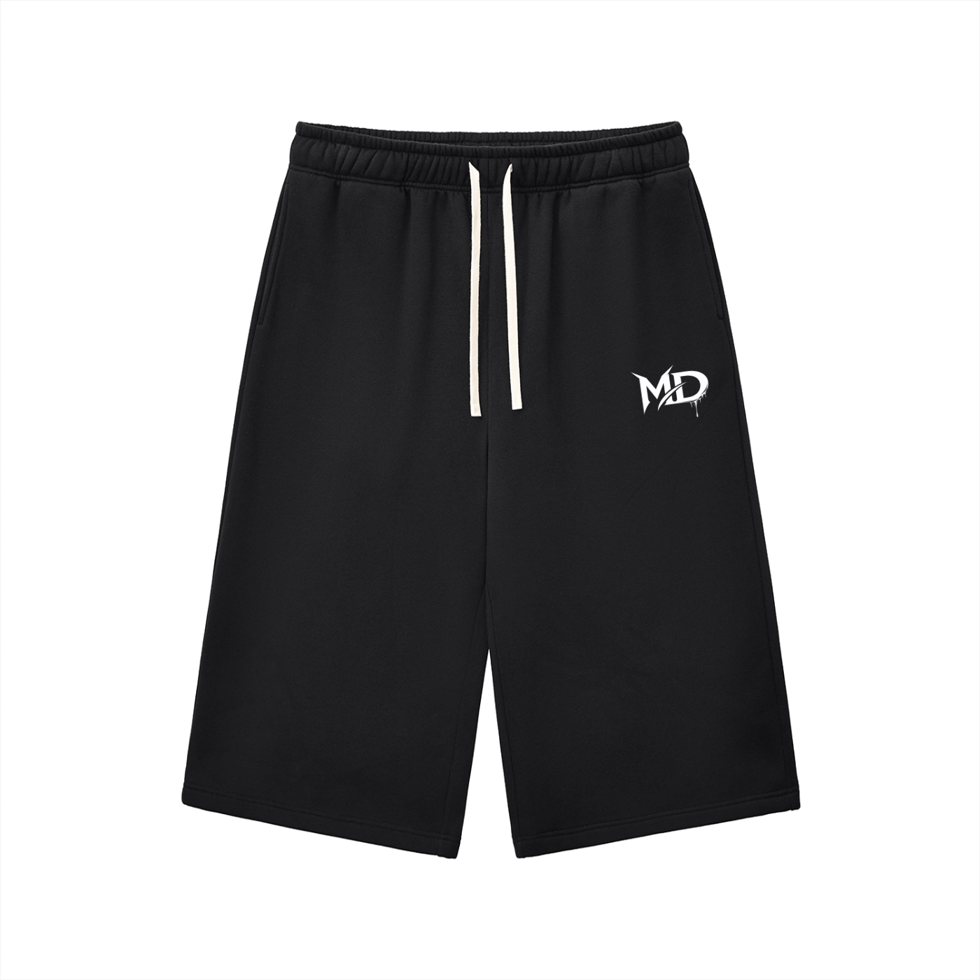 Relaxed Drawstring Three-quarter Sweatpants