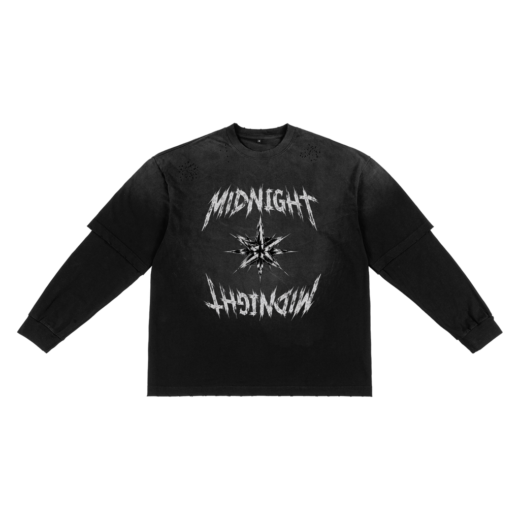 Sunfade Hand-Frayed Faux Two-Piece T-Shirt