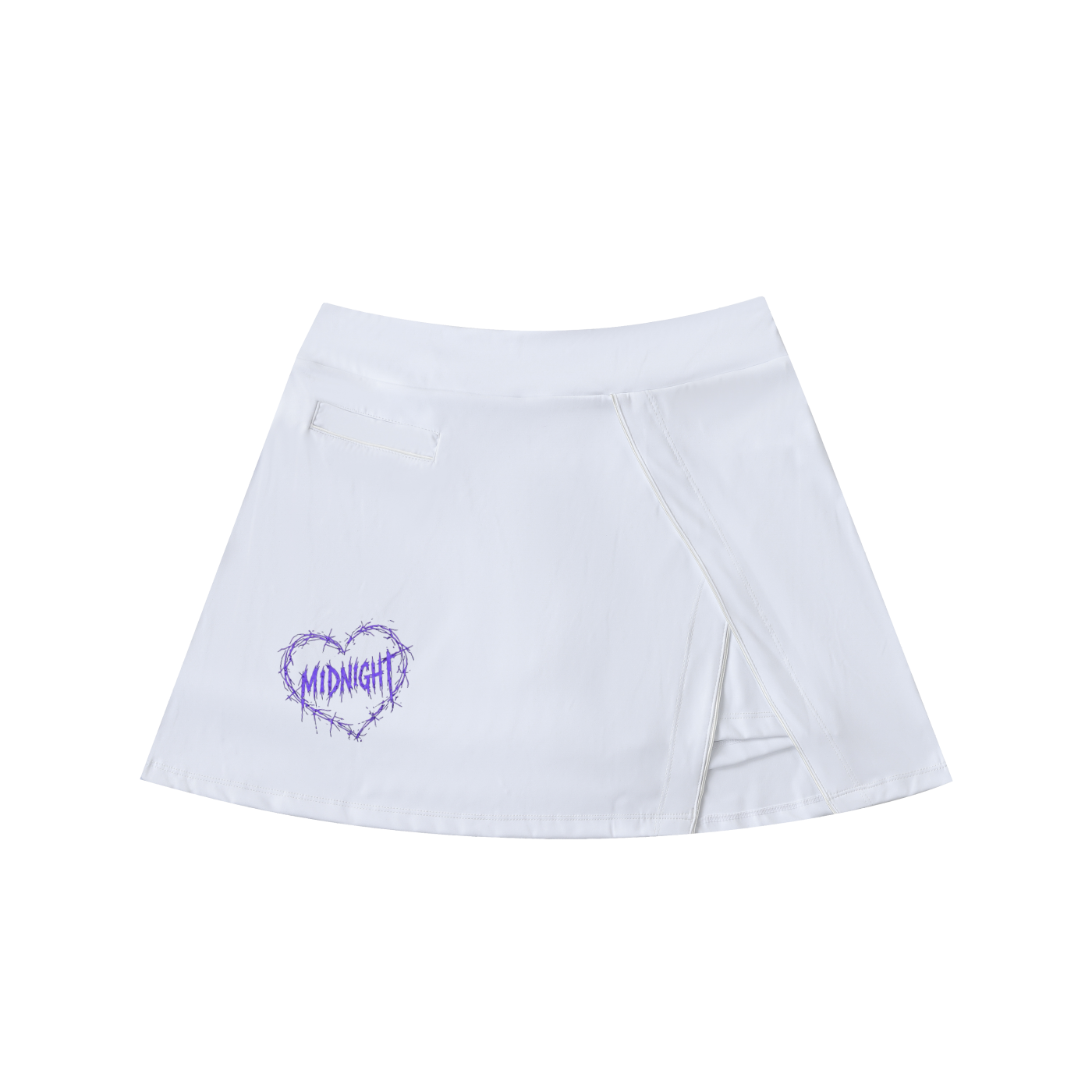 High-Waist Pocketed A-Line Skirt
