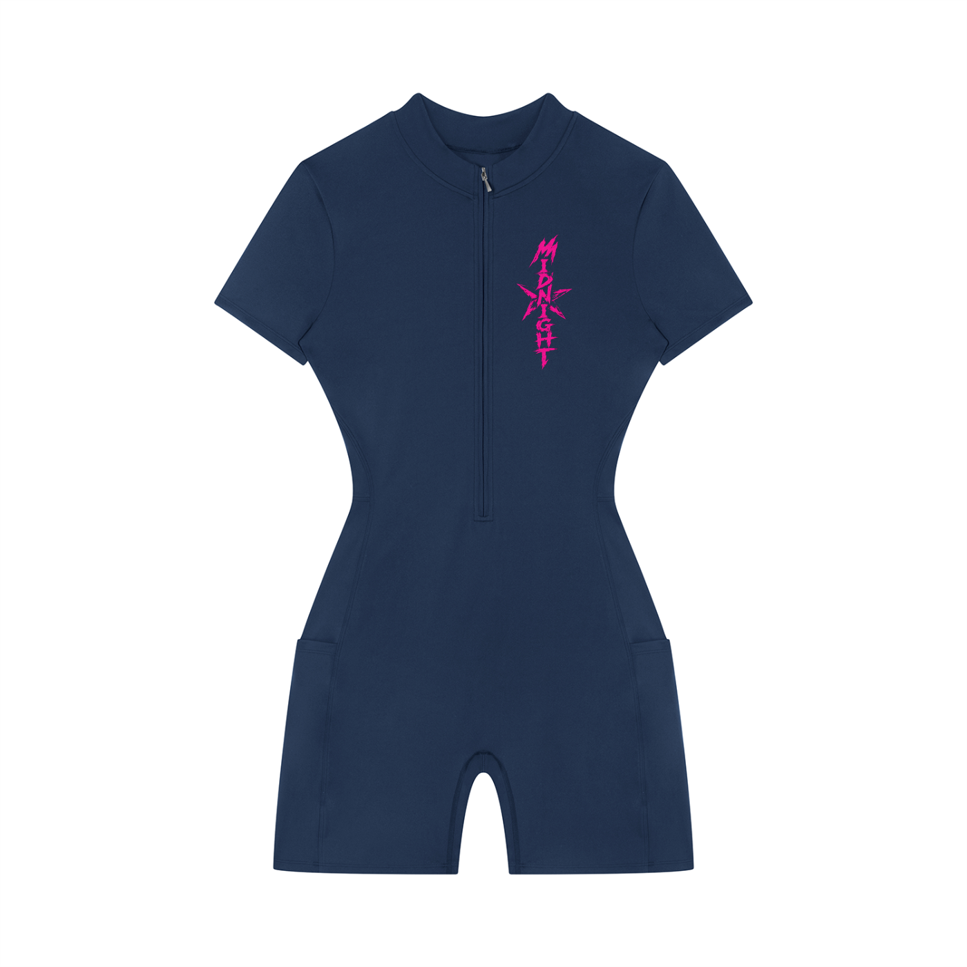 Women's Quarter-Zip Short Sleeve Romper
