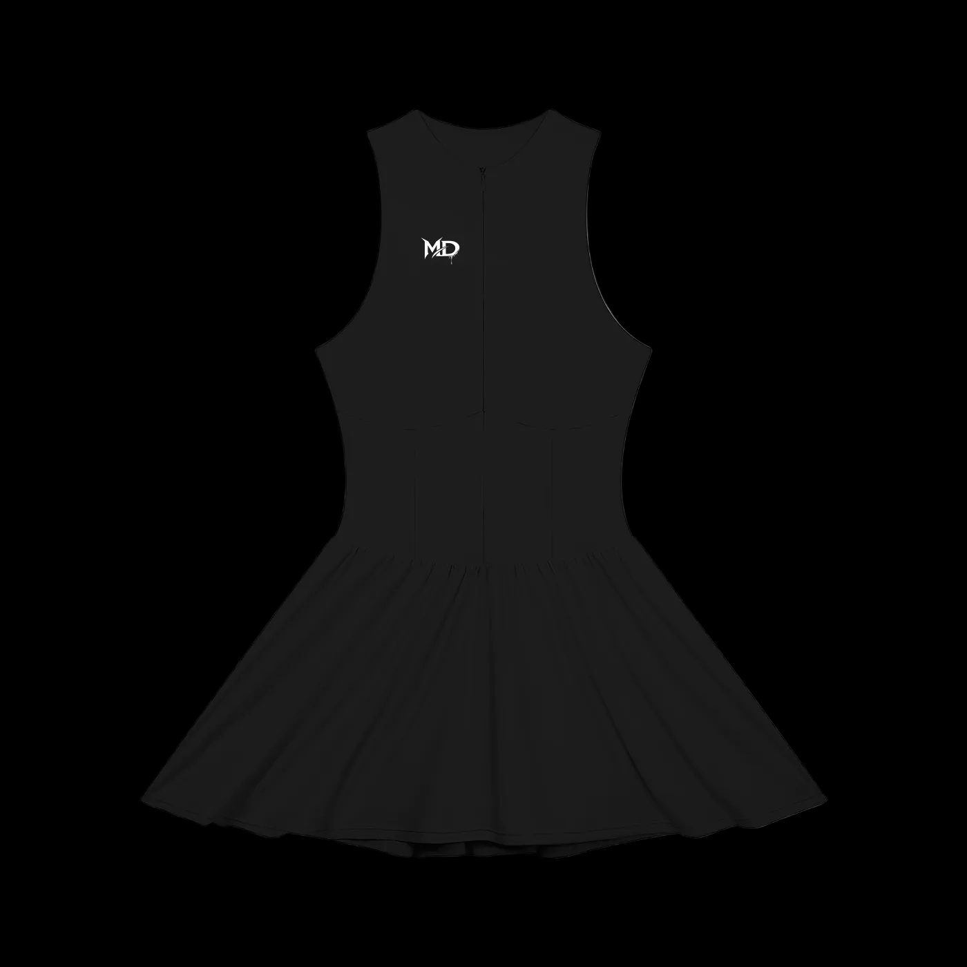 Women’s Ruched Sleeveless Full-Zip Dress