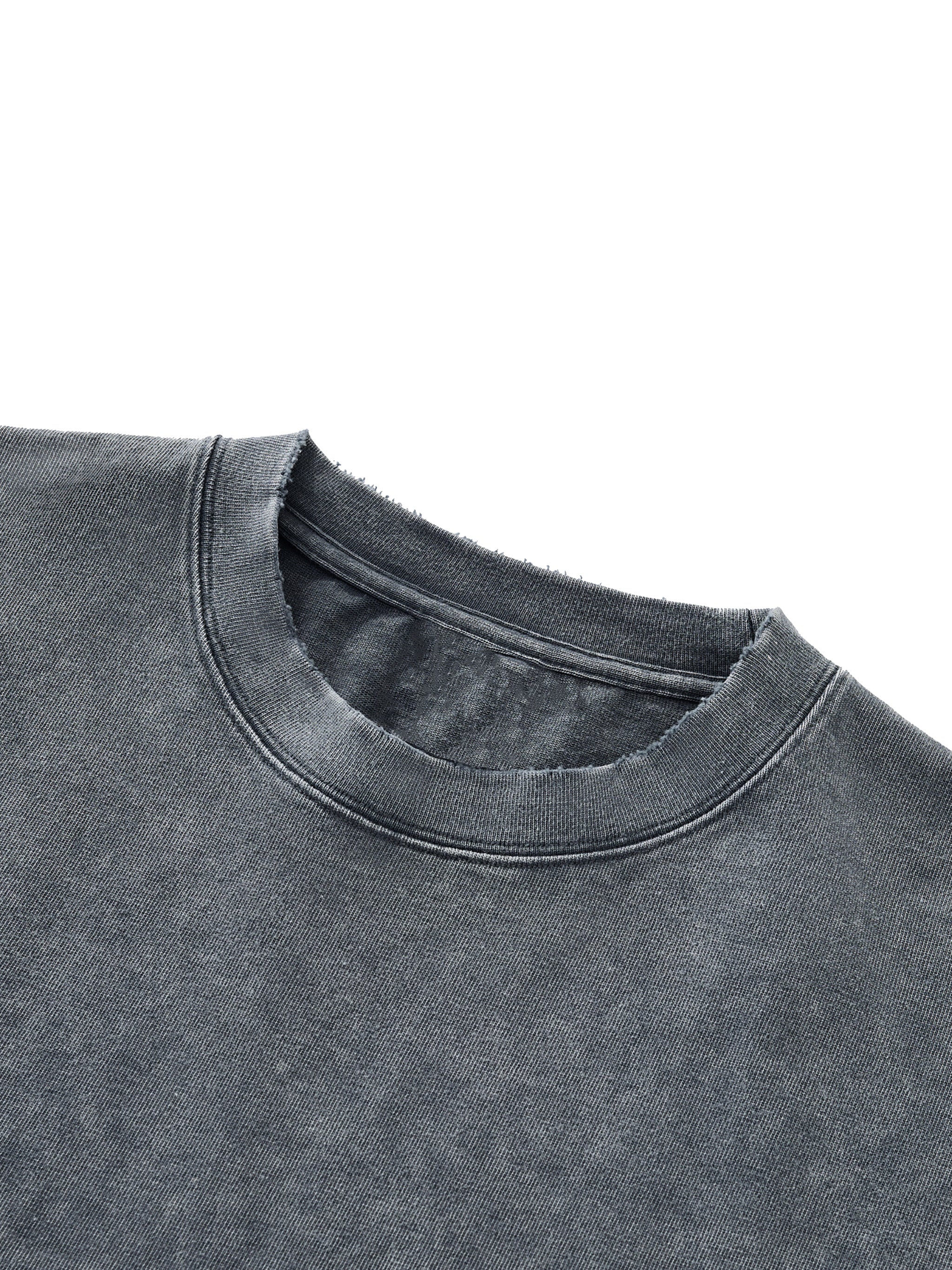 MIDNIGHT Snow Wash Raw-Hem Boxy T-shirt